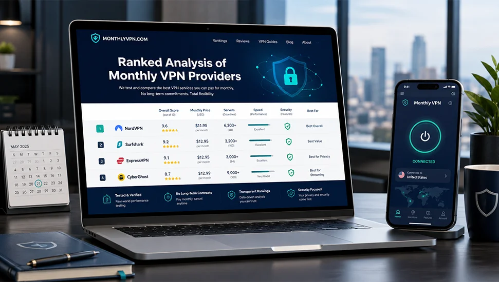 Ranked Analysis of Monthly VPN Providers